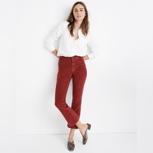 Madewell Cali Demi Boot in Red Corduroy